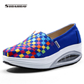 2016 New Canvas Shoes Woman Platform Flat Casual Shoes Women s Air Shake Shoes Women Slimming