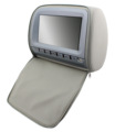 2pcs high quality 7 inch DVD car headrest monitor display with zipper head pillow support DVD