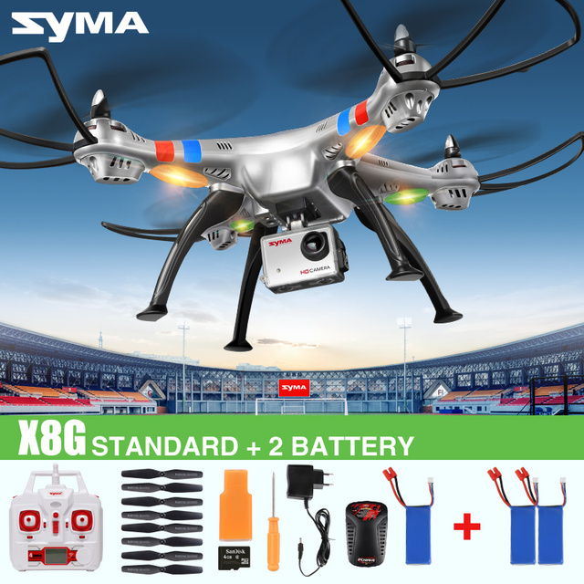Syma X8C X8G X8W 2.4 г 4CH 6 ось бпла беспилотный квадрокоптер с камерой 2MP wi-fi в режиме реального времени HD камера удаленного управления вертолетом дети игрушки дрон