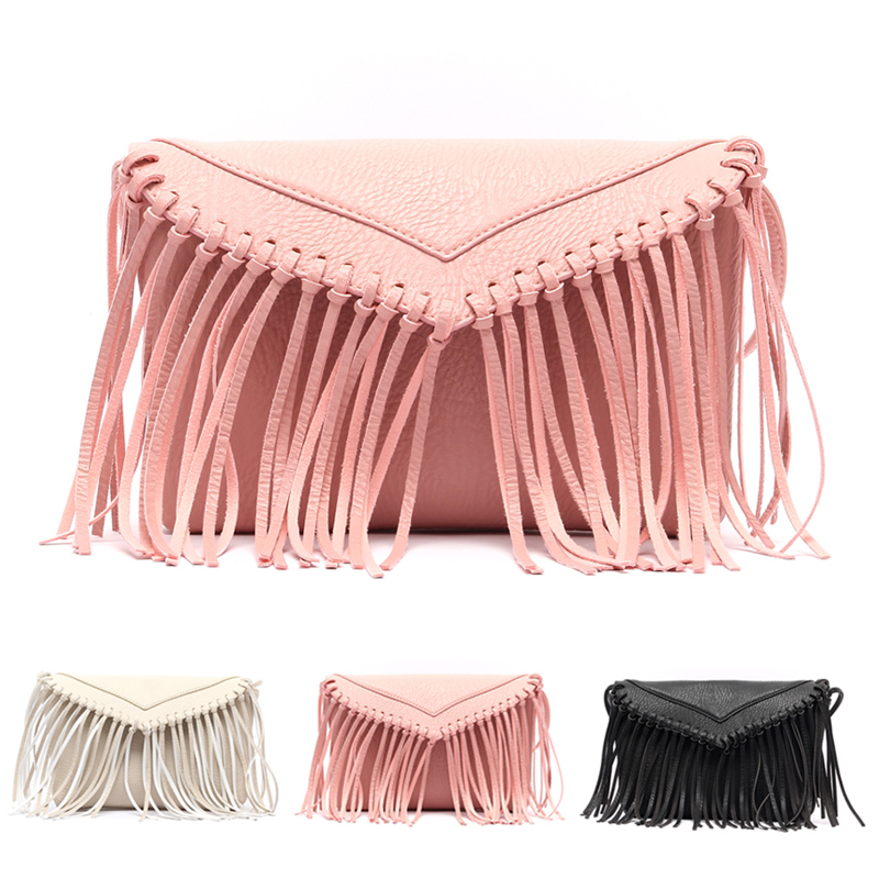 2015 New Fashion Tassel Mini Women Bags Ladies Small Casual PU Leather Fringe Satchel Crossbody Messenger