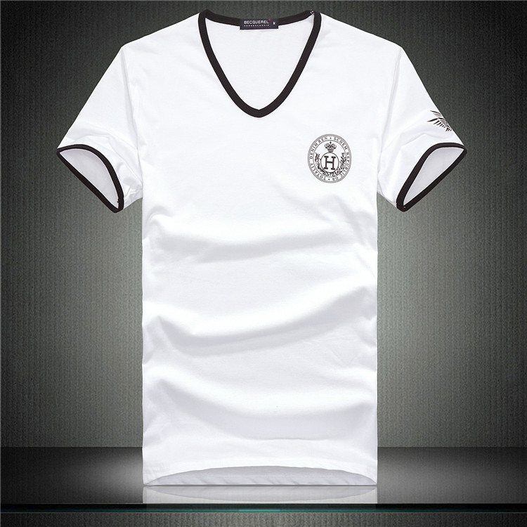 summer style Famous Brand Cotton Men s T Shirts Sport Casual Men T shirt V Neck