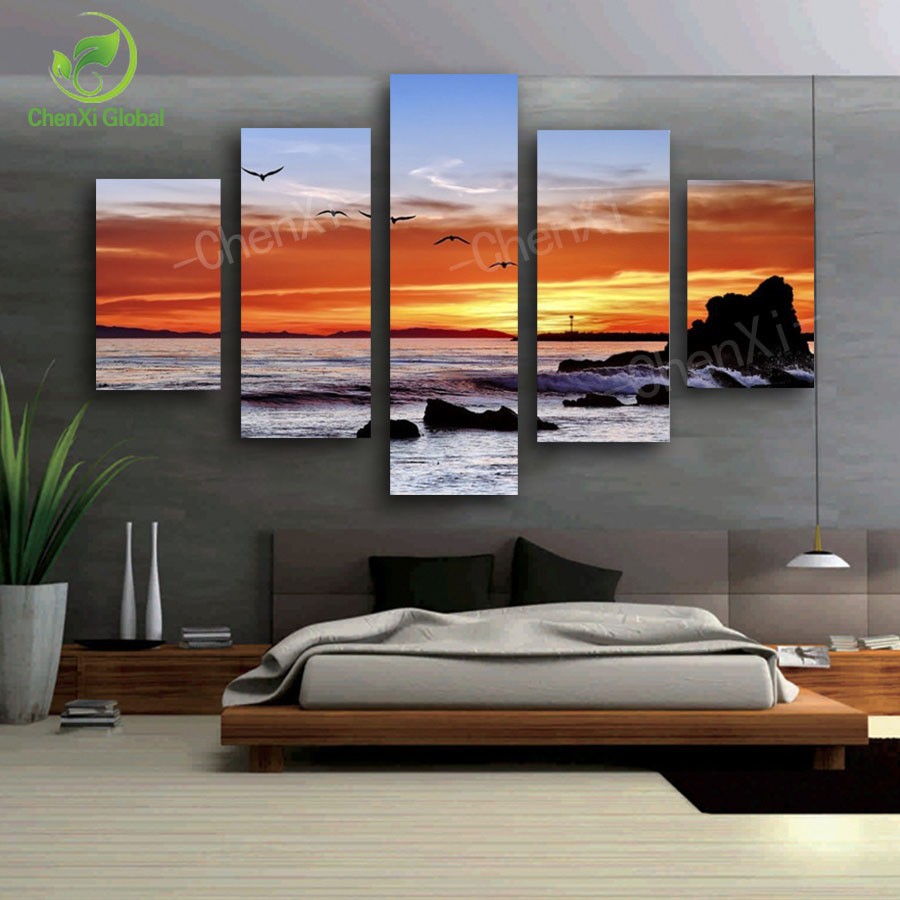Vergelijk prijzen op sunset canvas online winkelen / kopen lage ... Woonkamer deco