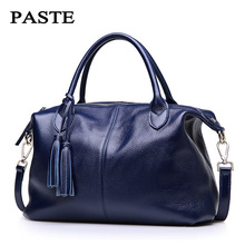 100% Nature Cow Genuine Leather Women Tote First Layer Cow Female Messenger Bags Satchel Fringed Shoulder Bags PT11