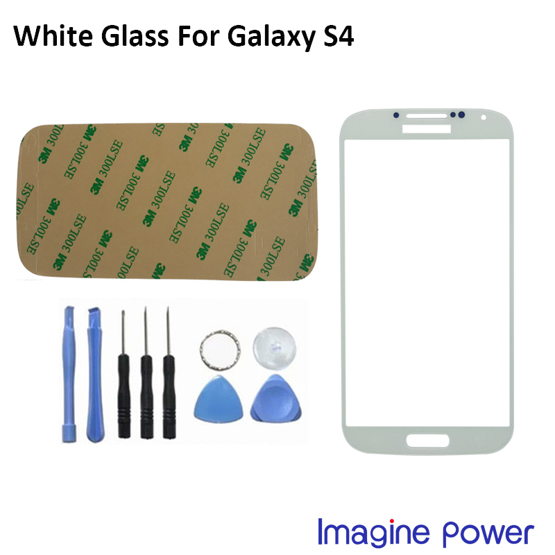 White Color Front Outer Glass Lens Screen For Samsung Galaxy S4 touch panel glass GT i9500