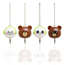 3.5mm Jack Cute Cartoon Mini Audio Headphone Earphone Splitter Adapter 1 Male To 2 Fremal For Mobile Phones Computer Tablet PC