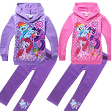 Little Pony Girls Clothing Sets Baby Kids Sport Suit Children Hoodie Jacket Pants Trousers Tracksuits Sweatshirts Clothes