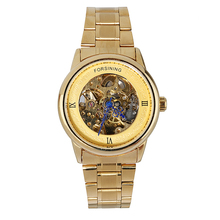 Marca de lujo de relojes hombres de oro negro reloj automático multifunción reloj mecánico FORSINING reloj de pulsera