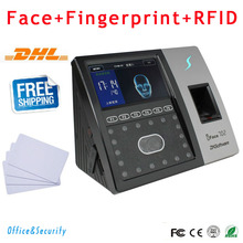 DHL Free Shipping TCP/IP Facial recognition& Fingerprint&ID card sensor Time Attendance and access control ZK software iFace702