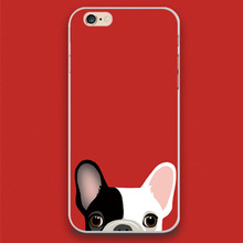 Boston Terrier cute pink black dog Design case cover cell mobile phone cases for Apple iphone 4 4s 5 5c 5s 6 6s 6plus hard shell