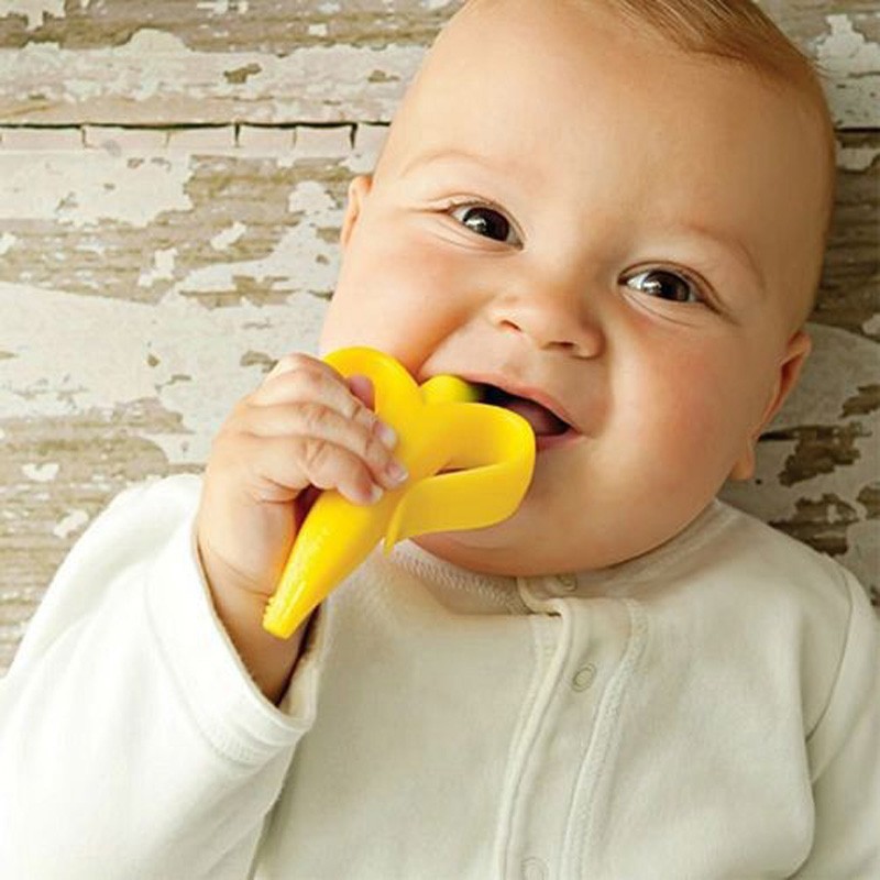 High Quality And Environmentally Safe Baby Teether Teething Ring Banana Silicone Toothbrush cute New designs Training Toothbrush (1)