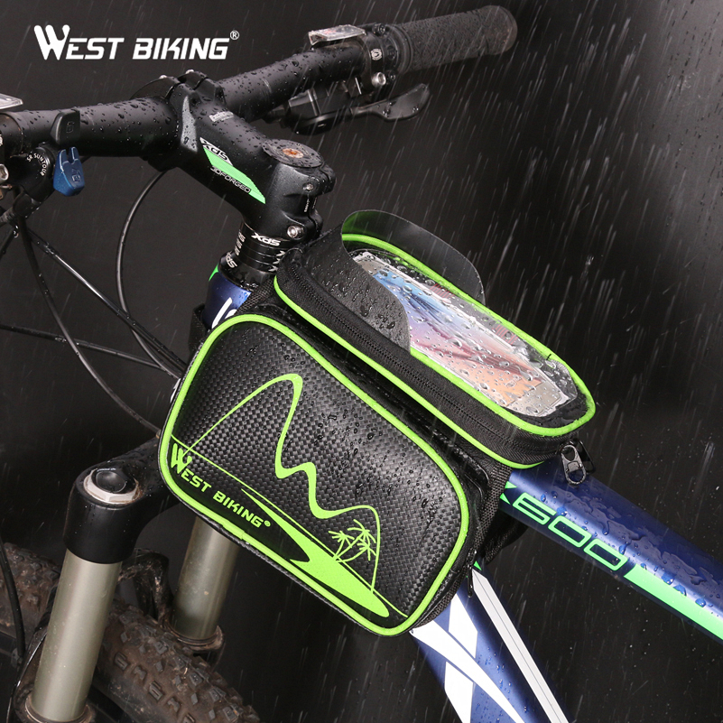aliexpress buy west biking waterproof 5 5 inch bike frame bag cycling pannier smartphone aliexpress buy west biking waterproof 5 5 inch bike frame bag cycling pannier smartphone