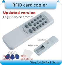 2014 newest Handheld 125Khz-13.56MHZ  RFID Copier Duplicator Cloner ID/IC card reader & writer + 10pcs EM4305 writable cards
