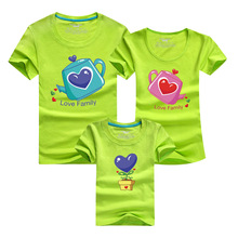 Love Family Summer Cotton Tshirt Family Clothes Set Family Matching Outfit Short Sleeve Top For Kids Women Men Plus Size T Shirt