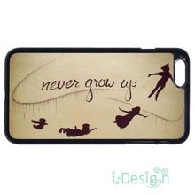 Fit for iPhone 4 4s 5 5s 5c se 6 6s 7 plus ipod touch 4/5/6 back skins cellphone case cover Peter Pan Shadow NEVER GROW UP