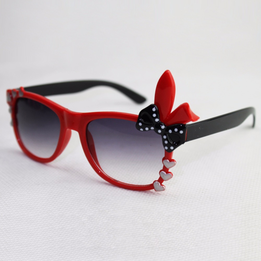 2015 Time limited New Cute Rabbit Baby Kids Sunglasses Child Goggles Bow Eyewear UV 400 Hot