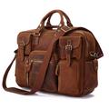 Nesitu High Quality Big Vintage Real Genuine Leather Crazy Horse Leather Men s Travel Bags Briefcase