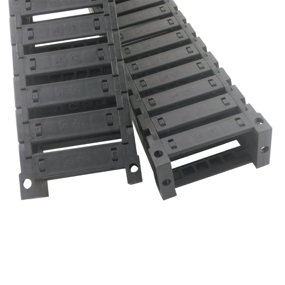 Description Picture 4 of itemTransmission Chains 25 x 57mm Internal Size L1000mm Length Mute Plastic Reinforced Nylon Towline Cable Drag Chain