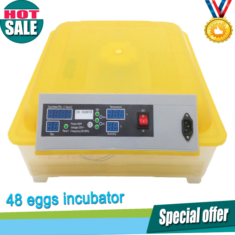 selling new design full automatic 48 eggs mini chicken egg incubator 