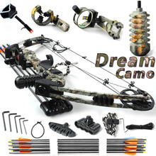 Free shipping,Dream,Camo,20-70lbs adjustable,Black and Camouflage,hunting compound bow, bow and arrow,China Archery set
