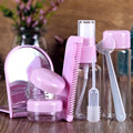 8pcs Portable Travel Cosmetics Set Cream Bottles Spray Bottle Mirror Hair Comb for Women Girls Lady