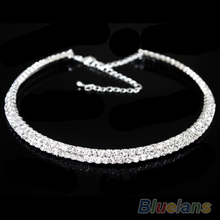 Hot Sale New Women Crystal Rhinestone Collar Necklace Choker Necklaces Wedding Birthday Jewelry 008Q