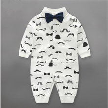 Fashion Newborn rompers gentleman Baby boy Romperbranded Newborn baby clothes doll long Sleeve Baby boy Clothes birthday