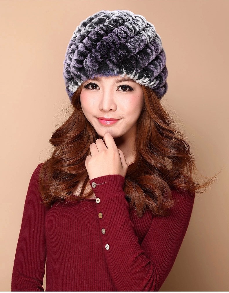 Low Low Low !!! Hot Sales Cheap Real Rex Rabbit Fur Hats High Quality Knitted Rex Rabbit Fur Beanies Women Skullies DL6182 (62)