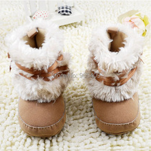 0 18M Fashion Winter Newborn Baby Shoes Pink White Red Khaki First Walkers Snow shoes