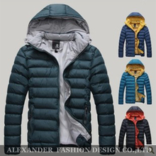 Free Shipping 2014 Fashion Winter Down Jacket Men,Thermal Cotton-padded Overcoat,Casual Men’s Hooded Thick Winter Coat Men Brand