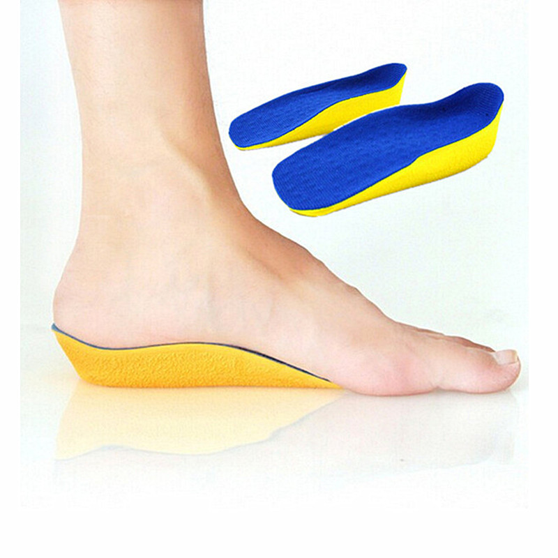 Men & Women Secret Height Increase 2.5cm Heel Lift half Insoles In Sock invisible Pad Soft and flexible Shoe Insert