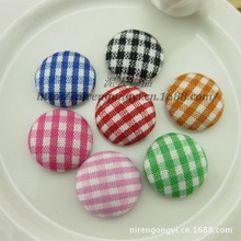 DIY jewelry accessories 15mm plaid flat buttons