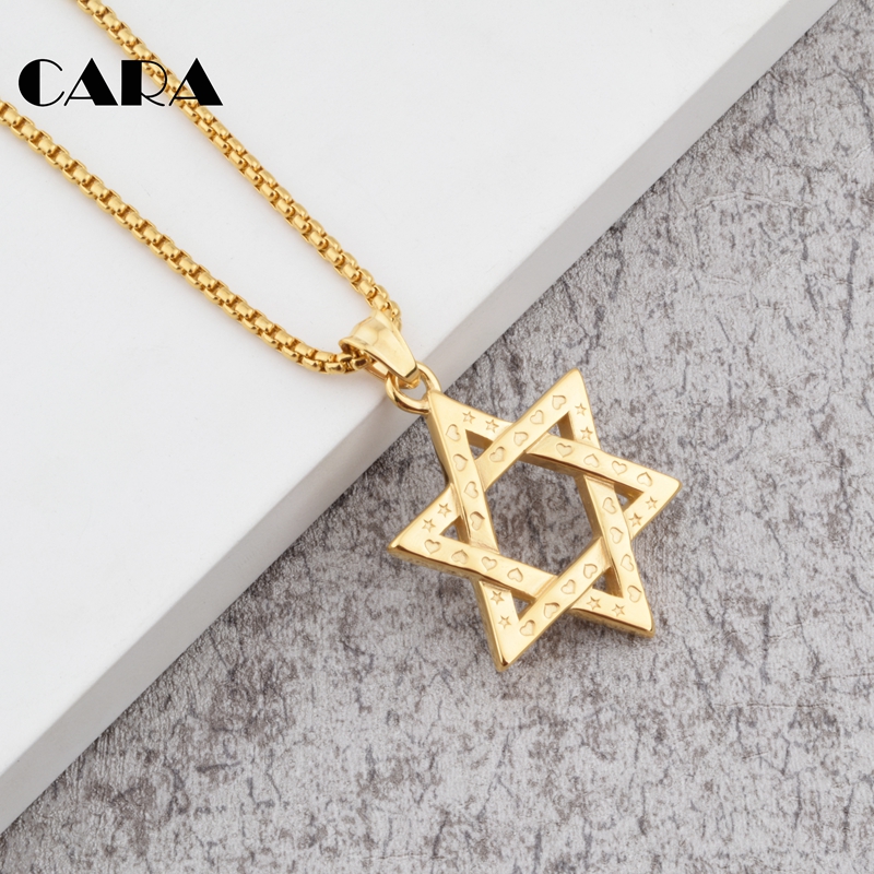 gold 6 point star pendant