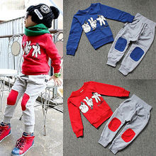 2016 NEW Finger Gesture Games Printed Kids Boys Long Sleeve Coat +Pants Trousers Sets Cotton Outfits