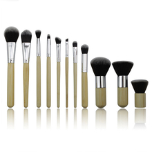 11Pcs set Professional Wood Handle Makeup Make Up Cosmetic Eyeshadow Foundation Concealer Brushes Set Tools 5W6R