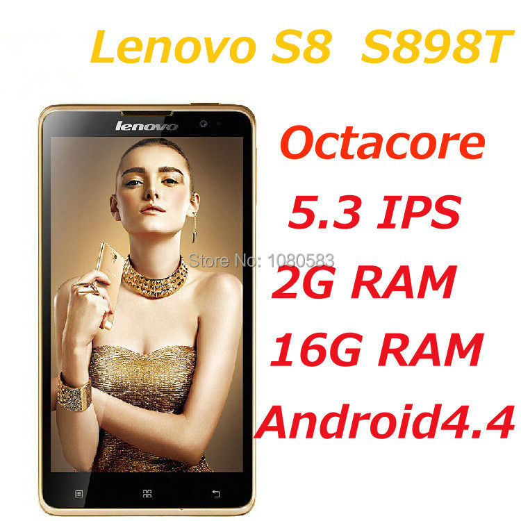Original Lenovo S898T S898T Mobile Phone MTK6592 Octa Core Android Smartphone 2GB RAM 8GB 16GB ROM