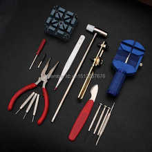 Free Shipping High Quality Universal 16pc Deluxe Watch Back Case Opener Tool Kit Repair Pin Link