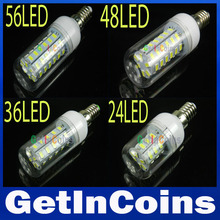 E14 220V/110V SMD5730 LED Bulb 9W 12W 15W 20W E14 LED corn lamp 24 LEDs 36LEDs 48LEDs 56LEDs,Warm white/white candlle light bulb
