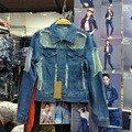 Real Photos Fashion Women Jeans Jacket Long Sleeve See Through Mesh Cotton Short Denim Coats Jaquetas