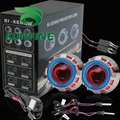 Car Bi Xenon HID Projector Lens Kit with Double angel eyes include HID bulb For car