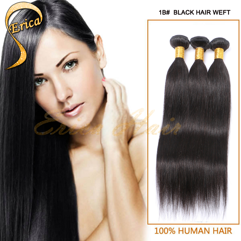 6A Brazilian Virgin Hair Straight 3 Bundles Queen Hair Products Unprocessed Virgin Brazilian Straight Hair 1B# Color Hair Weave