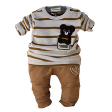 Free shipping 2015 cute baby bear suit suit selling baby boy dress clothing set High Quality