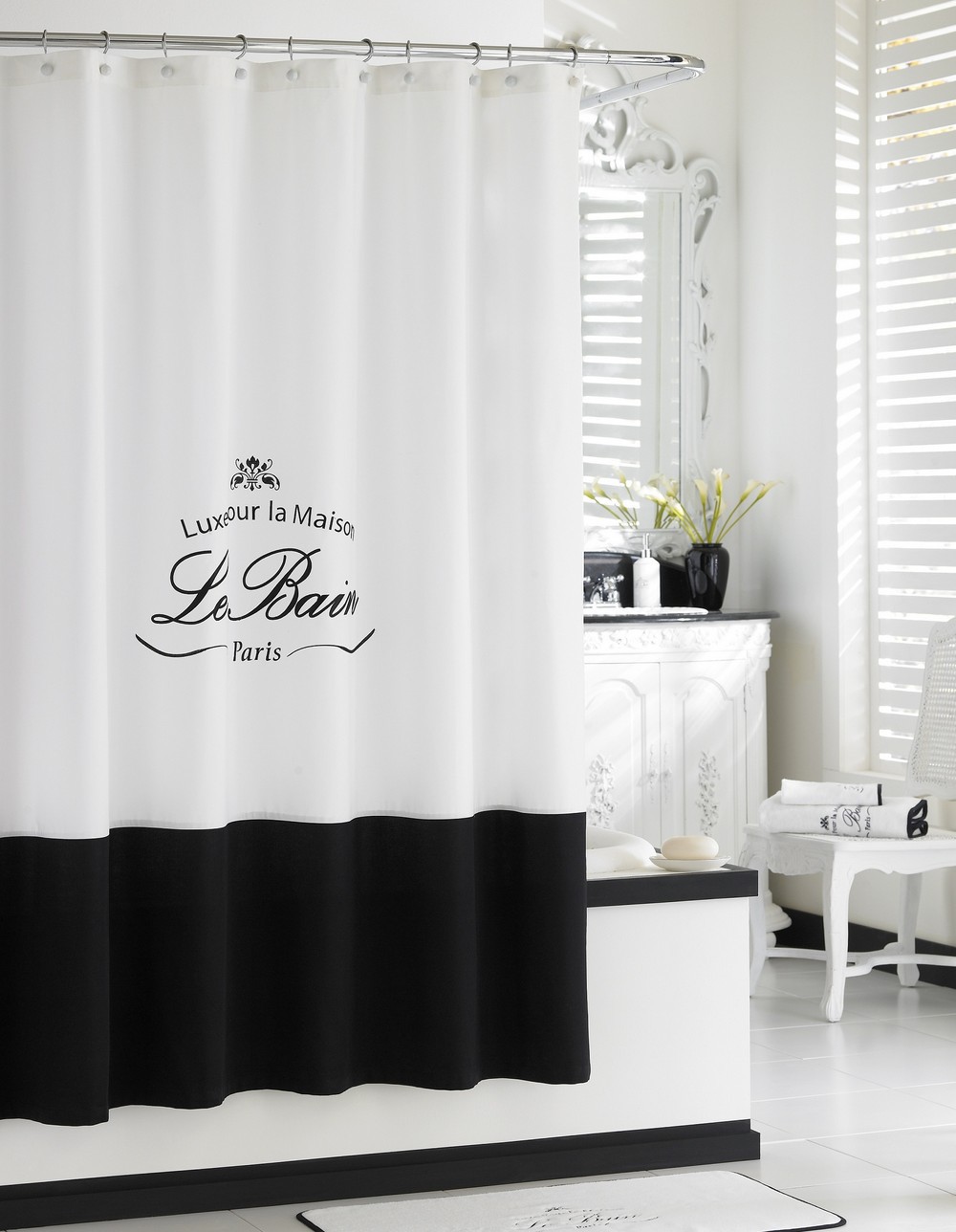 Rideaux noir blanc