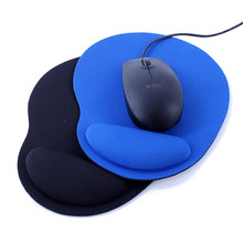 Black / Blue Comfort Soft Wrist Thin Rest Computer PC Laptop Support Mat Mouse Pad
