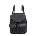 Ladies Backpack Trendy Patch Pockets Backside Pocket Simple Rivet Bag Preppy Style Designer High Quality Bag