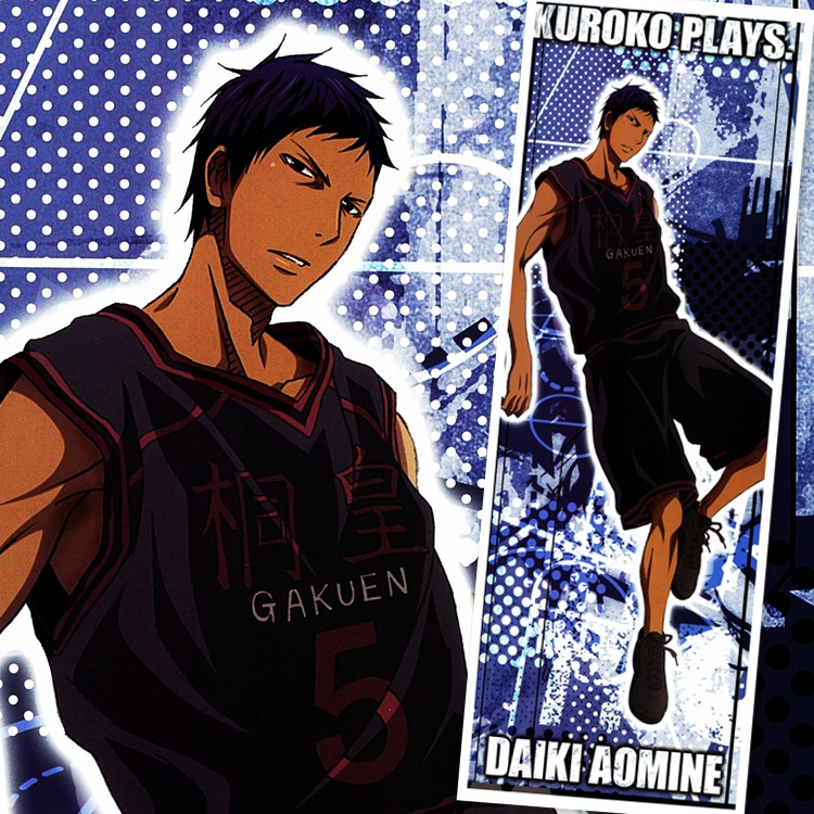 45X125CM Kuroko no Basuke Basketball Aomine Daiki Anime Cartoon scroll wall picture mural poster art cloth
