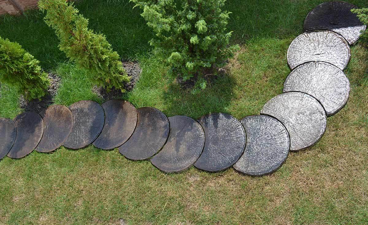 2 Pieces/Lot Mold Log Stepping Stone Abs Plastic Concrete Garden Path