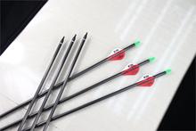 6pcs/pack,30 Inch Long,Archery Target Practice Steel Point Carbon Arrows for Hunting Compound Bow