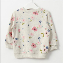 2016 new autumn girls children s clothing casual short girls sweatshirts collar fresh flowers full sleeved