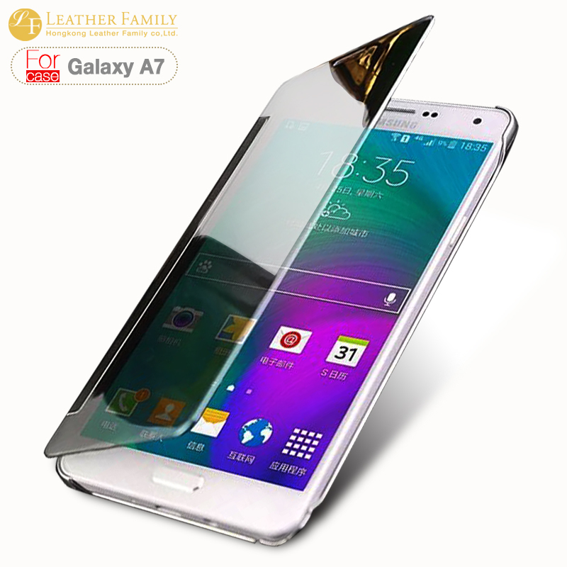 For Samsung Galaxy A7 Case Original Translucent Plated Mirror Smart