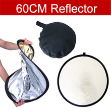 60cm Photography Studio Reflector gold and silver double-sided soft board camera photography reflectors